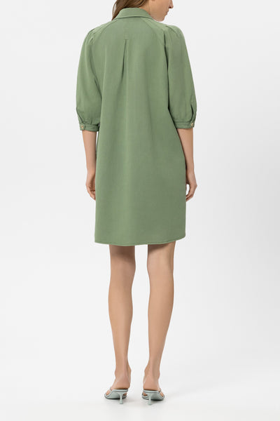 Shirt Dress in Linen Blend