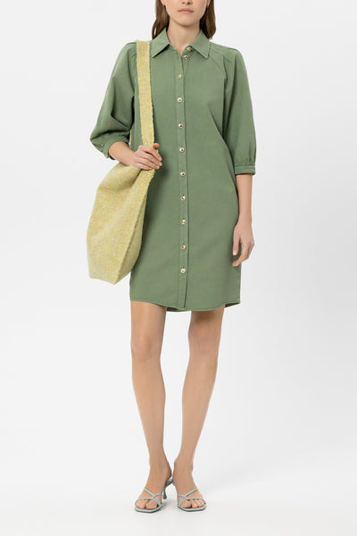 Shirt Dress in Linen Blend