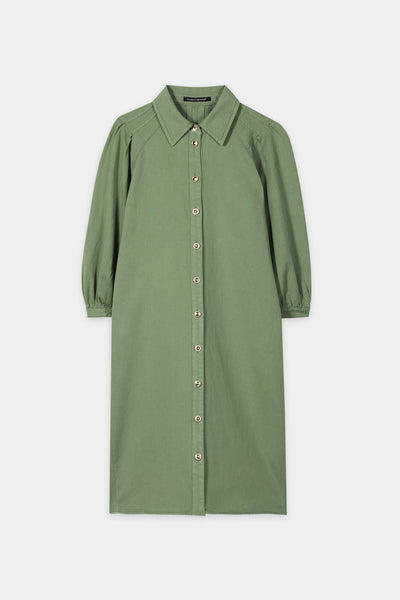 Shirt Dress in Linen Blend