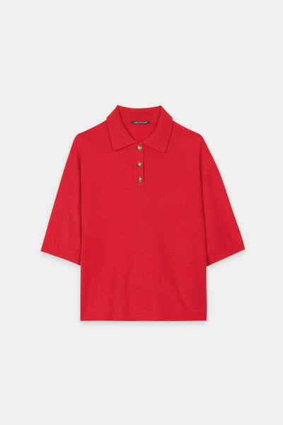 Cashmere/Wool Polo Knit