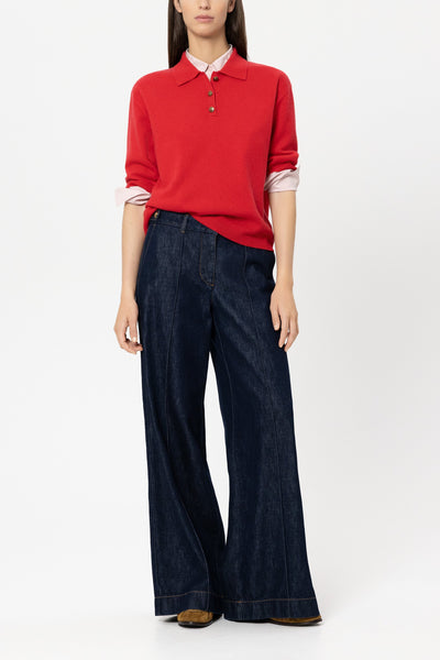 Cashmere/Wool Polo Knit