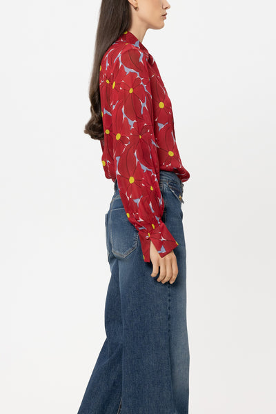 Blouse with Floral Print