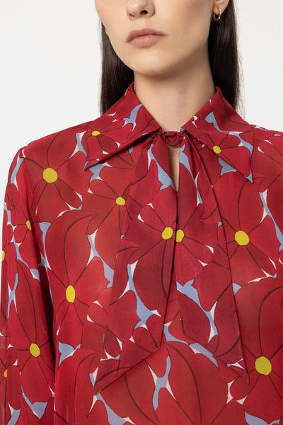 Blouse with Floral Print