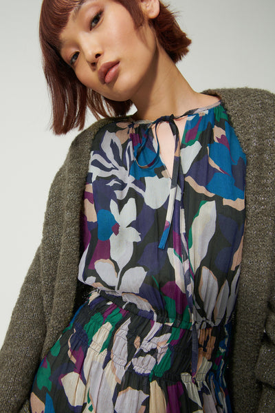 Silk Dress with Floral Print