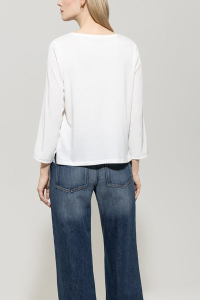 Polycrinkle Top with Jersey Back