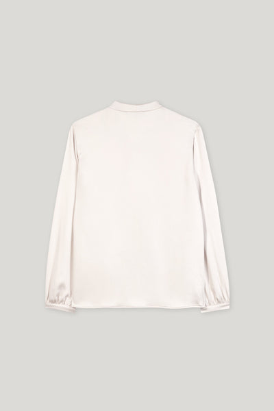Satin Blouse with Bow Details