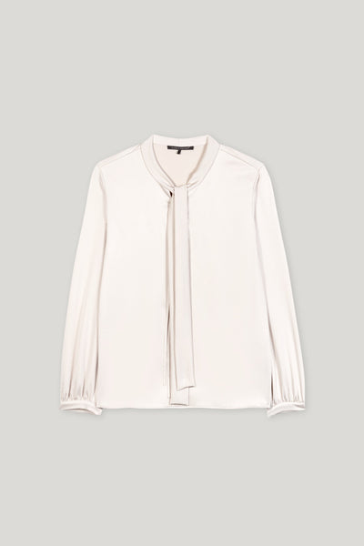 Satin Blouse with Bow Details