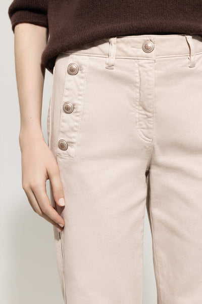 Flared Sailor Twill Denim