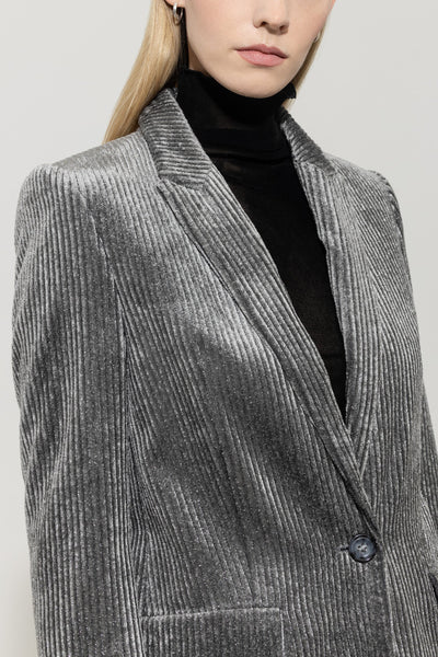 Cord Blazer with Glitter