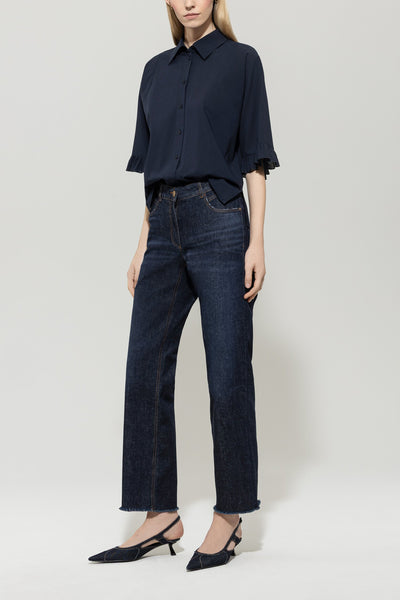 Straight-Leg Blue Denims