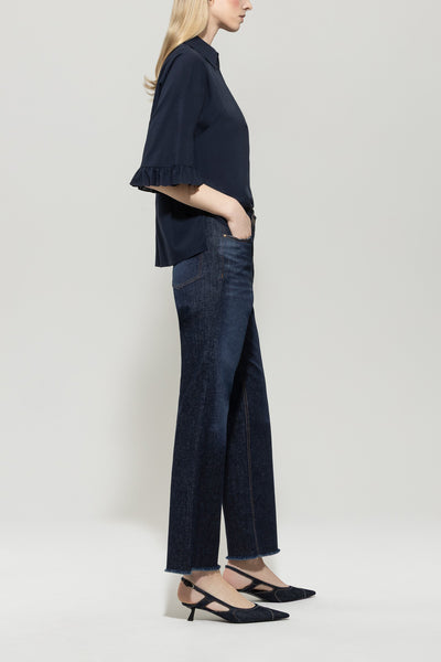 Straight-Leg Blue Denims