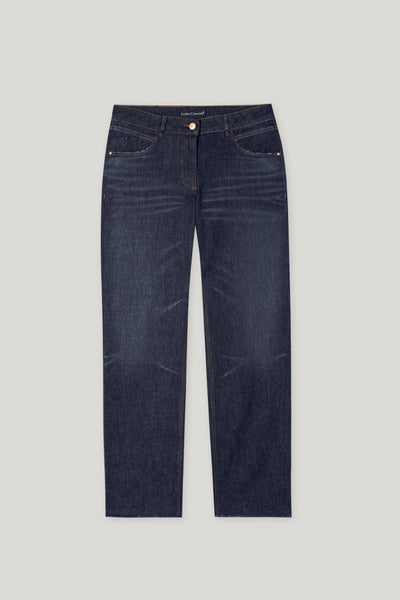 Straight-Leg Blue Denims