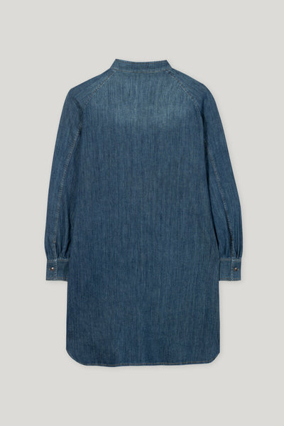 Denim Dress with Frill Details