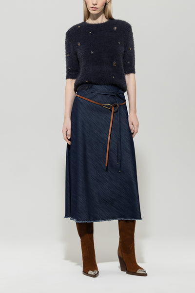 Short-Sleeve Gemstone Pullover