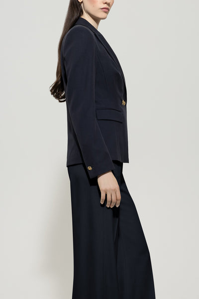 Navy Gabardine Blazer
