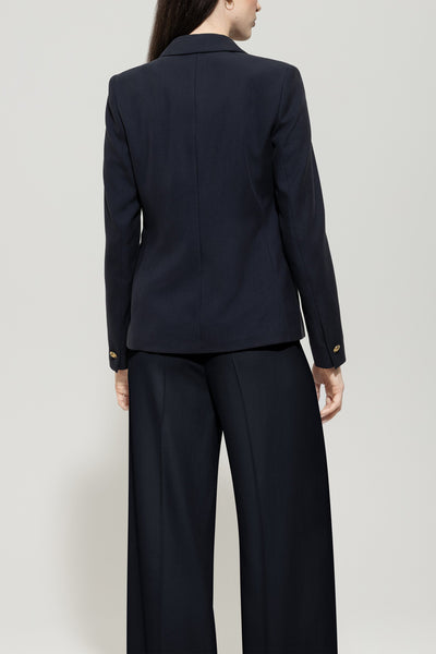 Navy Gabardine Blazer