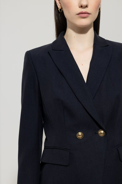 Navy Gabardine Blazer