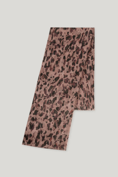 Wool/Silk Scarf in Animal Print