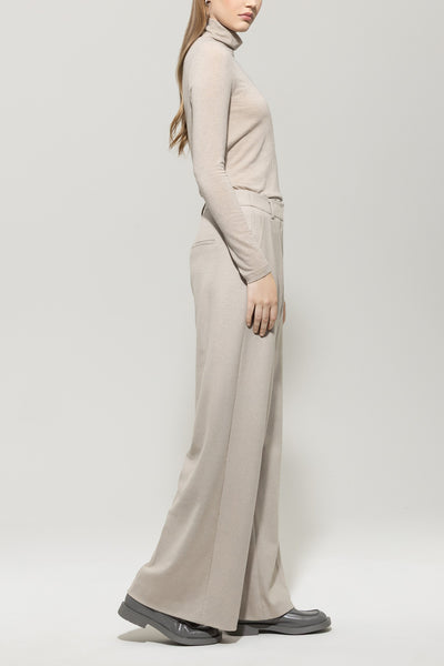 Flannel Wide-Leg Pants