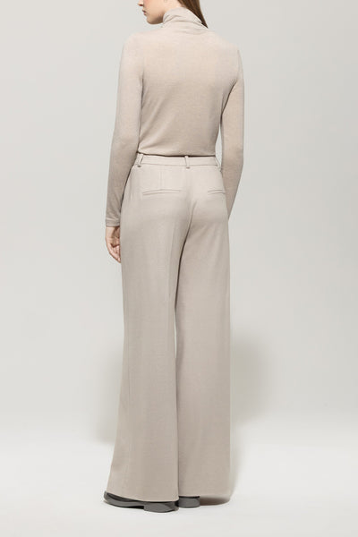 Flannel Wide-Leg Pants