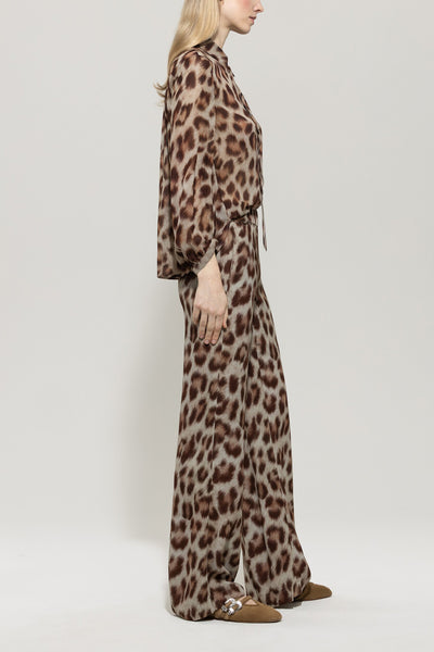 Pull-On Pants with Animal Print