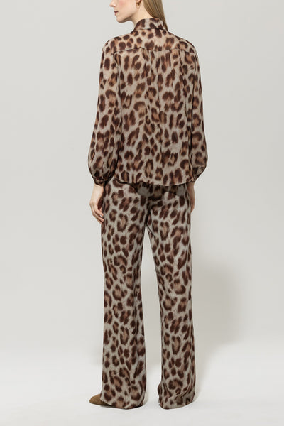 Pull-On Pants with Animal Print