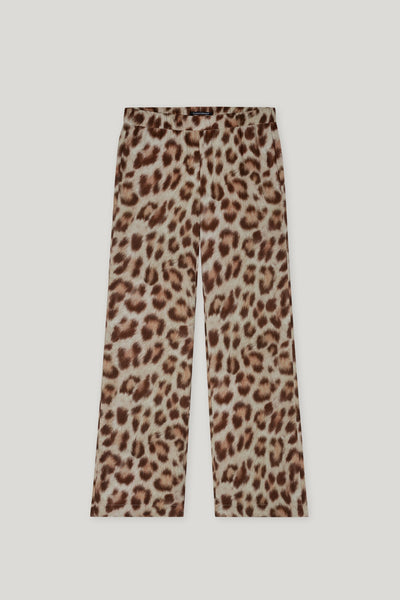 Pull-On Pants with Animal Print