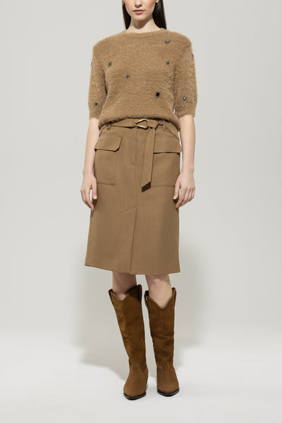 Short-Sleeve Gemstone Pullover