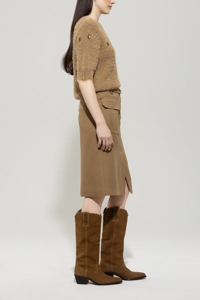 Short-Sleeve Gemstone Pullover