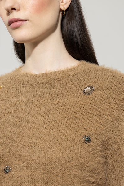 Short-Sleeve Gemstone Pullover