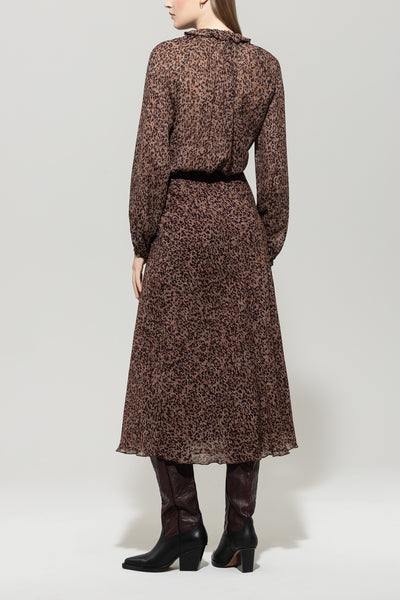 Midi Skirt with Animal Print