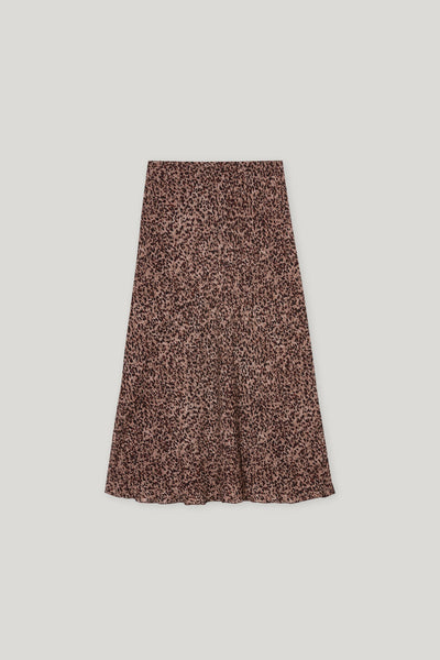 Midi Skirt with Animal Print