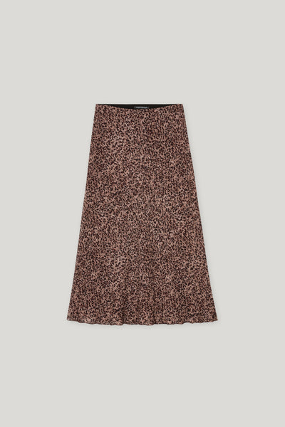 Midi Skirt with Animal Print