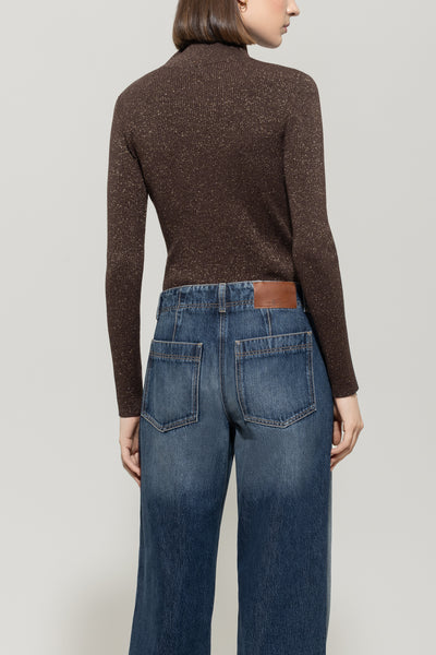 Wool-Blend Knit in Turtle Neck