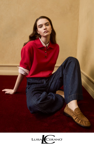 Cashmere/Wool Polo Knit