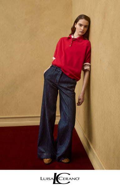 Cashmere/Wool Polo Knit