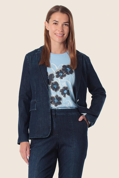Denim Blazer with Stretch