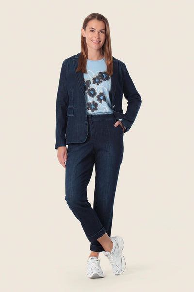 Denim Blazer with Stretch