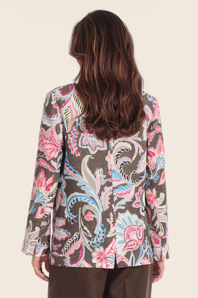 Printed Linen Blazer