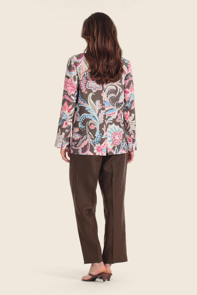 Printed Linen Blazer