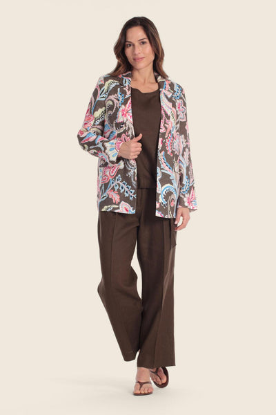 Printed Linen Blazer