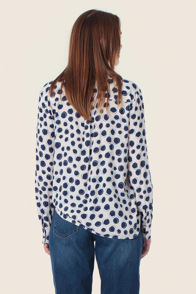 Blouse with Circle Print