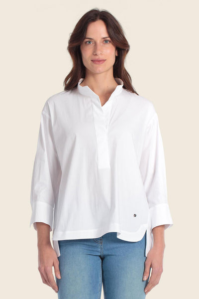 Cotton-Blend Overblouse