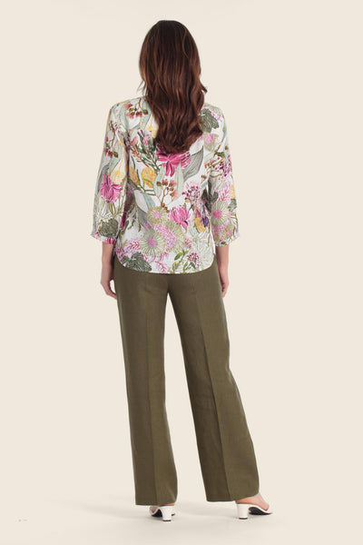 Printed Linen Blouse