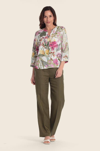 Printed Linen Blouse