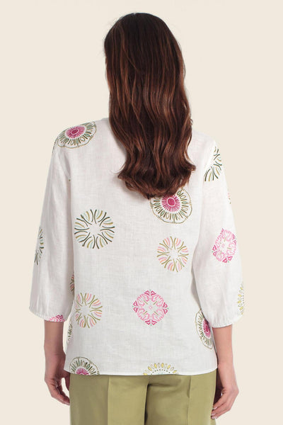 Linen Blouse with Print