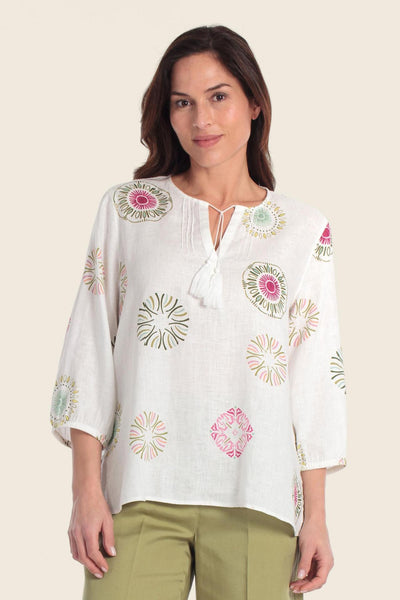 Linen Blouse with Print