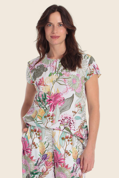 Printed Short-Sleeve Top