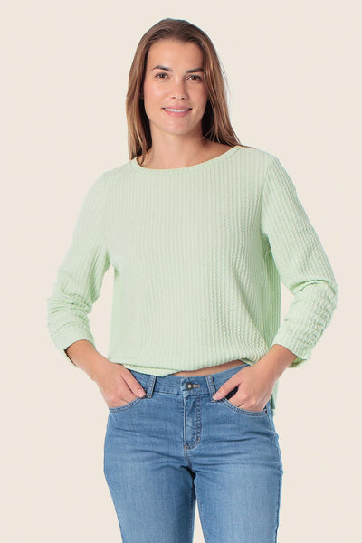 Textured 3/4 Sleeve Top