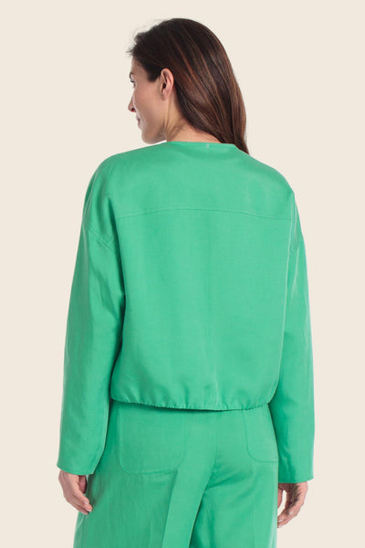 Tencel/Linen Blend Bomber Jacket